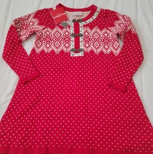 Hanna Andersson red knit dress girl size 6-7